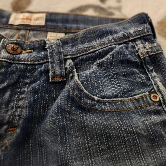 Vintage Frankie B Embroidered Butterfly Pockets Jeans Size 2 - Picture 6 of 14